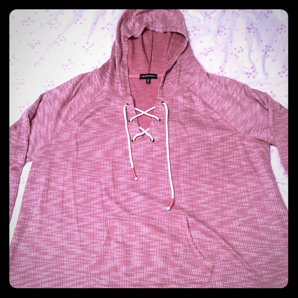 Lace Up Hoodie NWOT